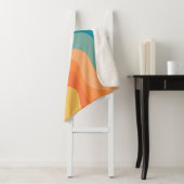 Retrostijlgolven versieren sherpa deken (In situ)