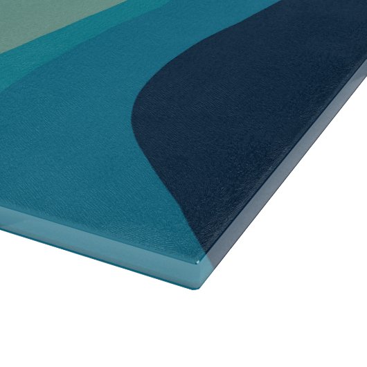 Retrostijlgolven versieren snijplank (Hoek)