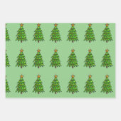 Retrostijlkerstboompapier voor het ompakken van vl inpakpapier vel (Voorkant)
