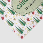 Retrostijlkerstpatroon, speciaal aangepast tissuepapier (Detail)