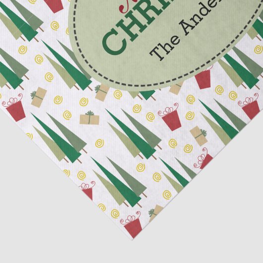 Retrostijlkerstpatroon, speciaal aangepast tissuepapier (Detail)