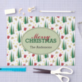 Retrostijlkerstpatroon, speciaal aangepast tissuepapier (Craft)