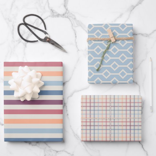 Retrostijlpatronen, Complimentary Pack Inpakpapier Vel (Voorkant)