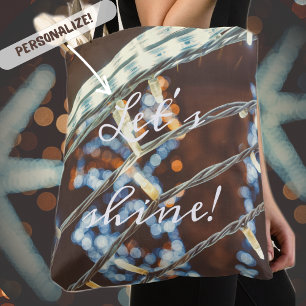 Retrostijlvakantielampjes Tote Bag