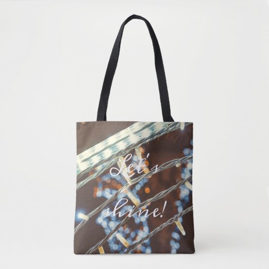 Retrostijlvakantielampjes Tote Bag (Voorkant)