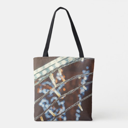 Retrostijlvakantielampjes Tote Bag (Achterkant)