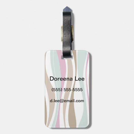 Retrostrepen Bagagelabel (Achterkant verticaal)