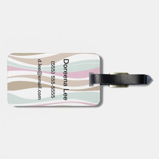 Retrostrepen Bagagelabel (Achterkant horizontaal)