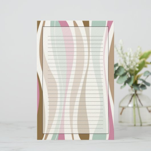 Retrostrepen Briefpapier (Staand voorkant)