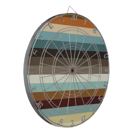 Retrostrepen Dartbord (Voorkant Links)