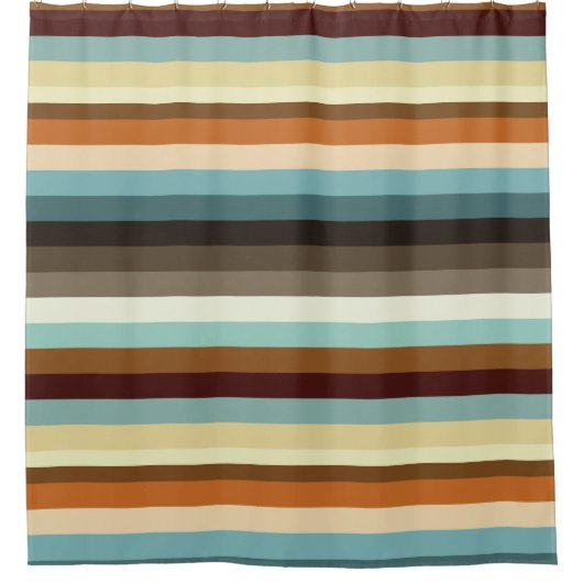 Retrostrepen Douchegordijn (Voorkant)