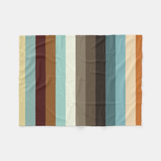 Retrostrepen Fleece Deken (Voorkant (Horizontaal))