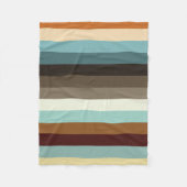 Retrostrepen Fleece Deken (Voorkant)