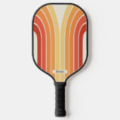 Retrostrepen geometrisch pickleball paddle (Voorkant)