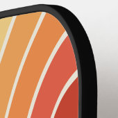 Retrostrepen geometrisch pickleball paddle (Links Detail)