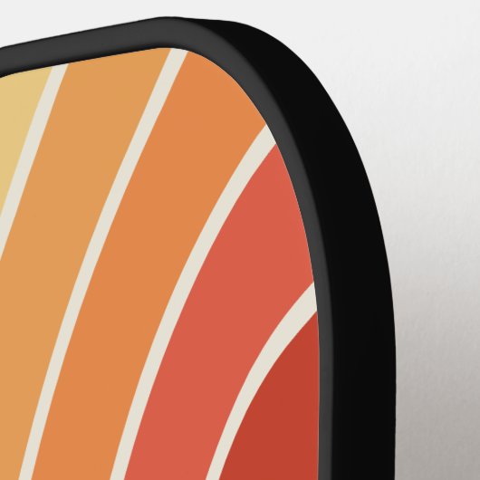 Retrostrepen geometrisch pickleball paddle (Links Detail)