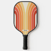 Retrostrepen geometrisch pickleball paddle (Achterkant)