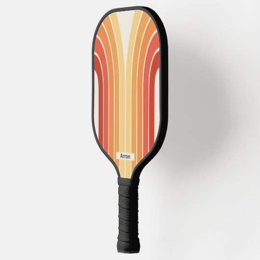 Retrostrepen geometrisch pickleball paddle (Links)
