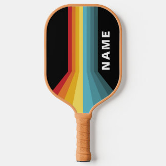 Retrostrepen gepersonaliseerd pickleball paddle
