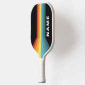 Retrostrepen gepersonaliseerd pickleball paddle (Links)