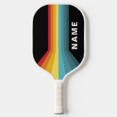 Retrostrepen gepersonaliseerd pickleball paddle (Voorkant)