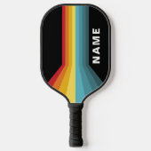 Retrostrepen gepersonaliseerd pickleball paddle (Voorkant)