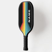 Retrostrepen gepersonaliseerd pickleball paddle (Links)