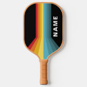 Retrostrepen gepersonaliseerd pickleball paddle (Voorkant)