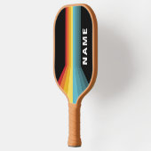 Retrostrepen gepersonaliseerd pickleball paddle (Links)