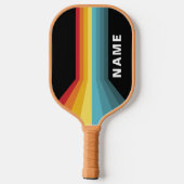 Retrostrepen gepersonaliseerd pickleball paddle (Achterkant)