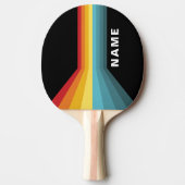Retrostrepen gepersonaliseerd tafeltennisbatje (Voorkant)