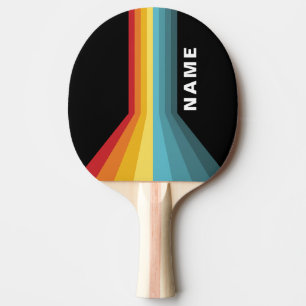 Retrostrepen gepersonaliseerd tafeltennisbatje