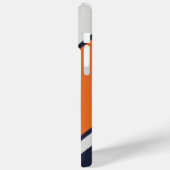 Retrostrepen in blauw Sinaasappel Case-Mate iPhone Case (Achterkant / Links)