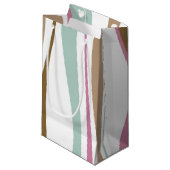 Retrostrepen Klein Cadeauzakje (Voorkant Gekanteld)