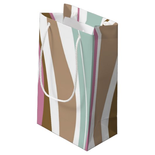 Retrostrepen Klein Cadeauzakje (Achterkant Gekanteld)