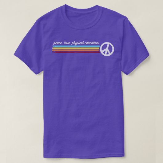 Retrostrepen Lichamelijke opvoeding T-shirt (Design voorkant)