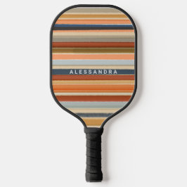 Retrostrepen monogram  sunset waterverf pickleball paddle