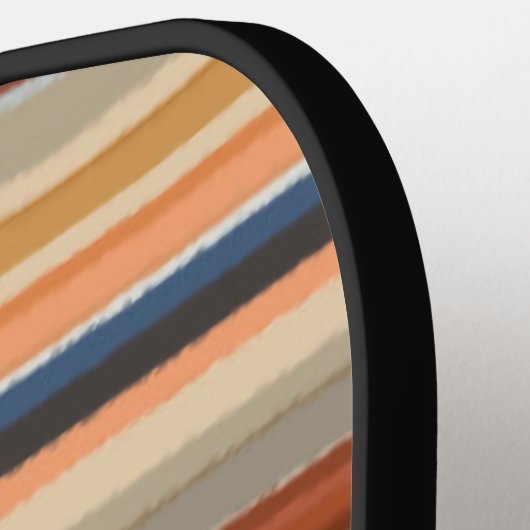 Retrostrepen monogram  sunset waterverf pickleball paddle (Links Detail)