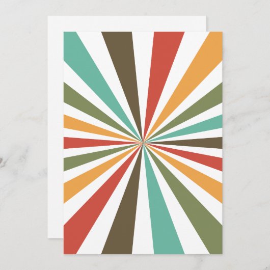 Retrostrepen op transparante achtergrond nr. 02 feestdagenkaart (Voorkant / Achterkant)