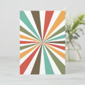 Retrostrepen op transparante achtergrond nr. 02 feestdagenkaart (Staand voorkant)