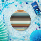 Retrostrepen Papieren Bordje (Feest)