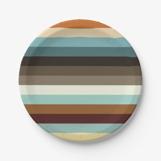 Retrostrepen Papieren Bordje (Voorkant)