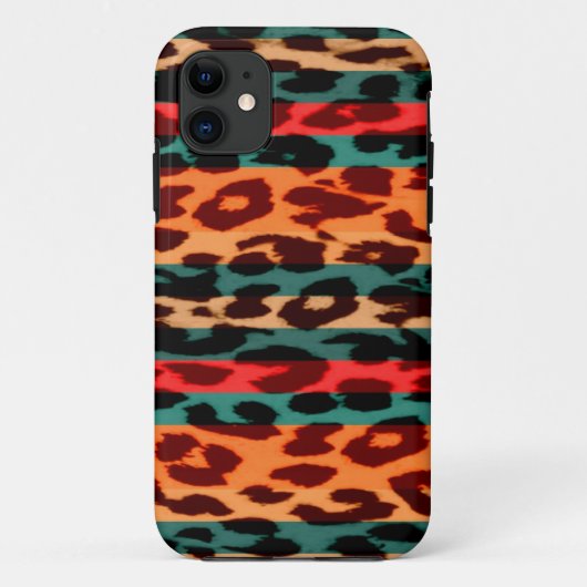 Retrostrepen pelzen van luipaard voor het drukken Case-Mate iPhone case (Achterkant)