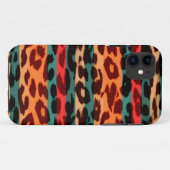 Retrostrepen pelzen van luipaard voor het drukken Case-Mate iPhone case (Achterkant (horizontaal))