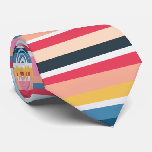 Retrostrepen Stropdas (Opgerold)