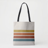 Retrostrepen Tote Bag (Voorkant)