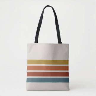 Retrostrepen Tote Bag