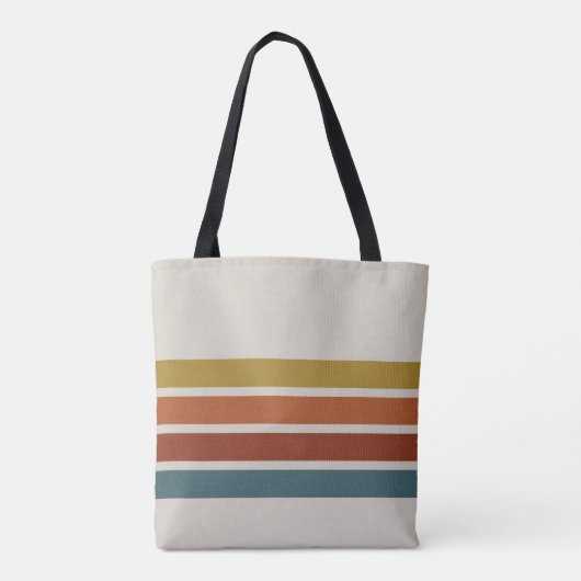 Retrostrepen Tote Bag (Achterkant)