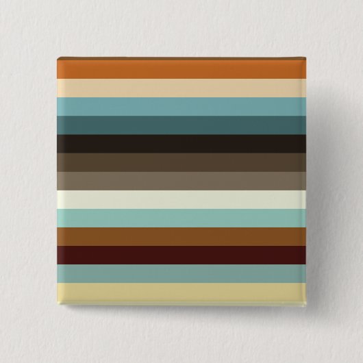 Retrostrepen Vierkante Button 5,1 Cm (Voorkant)