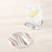 Retrostrepen Zandsteen Onderzetter (Zijkant)